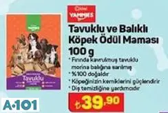 KİWİ YAMMİES TAVUKLU VE BALIKLI KÖPEK ÖDÜL MAMASI 100G